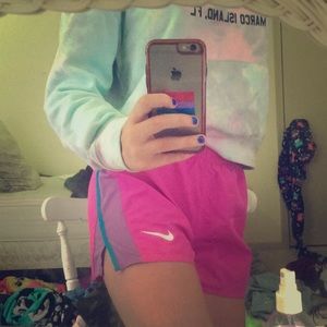 NIKE Pink, Blue, n Purple Dolphin Cut Shorts